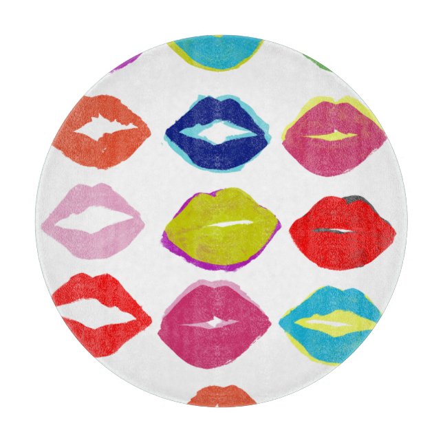 Kiss Kiss Cutting Board (Front)