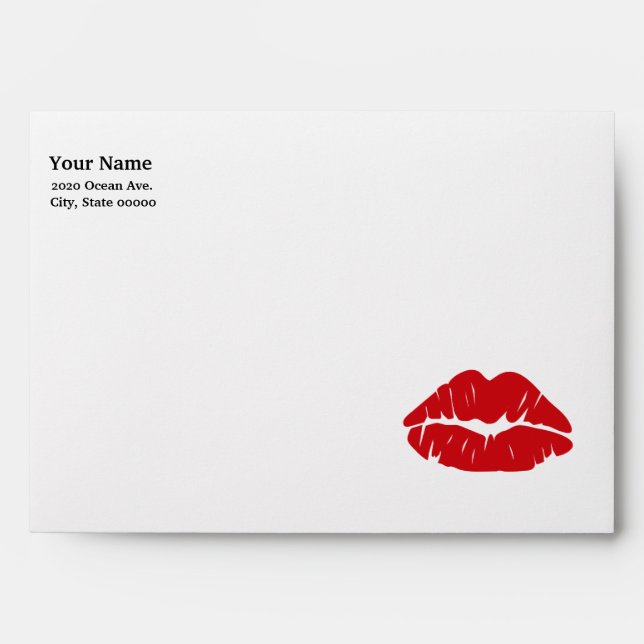 Kiss Kiss Greeting Envelope (Front)