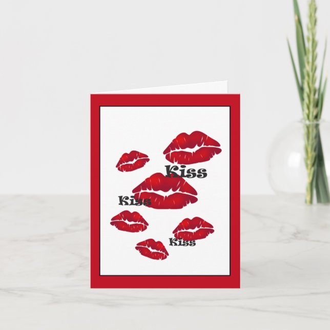 Kiss Kiss Kiss Greeting Card (Front)
