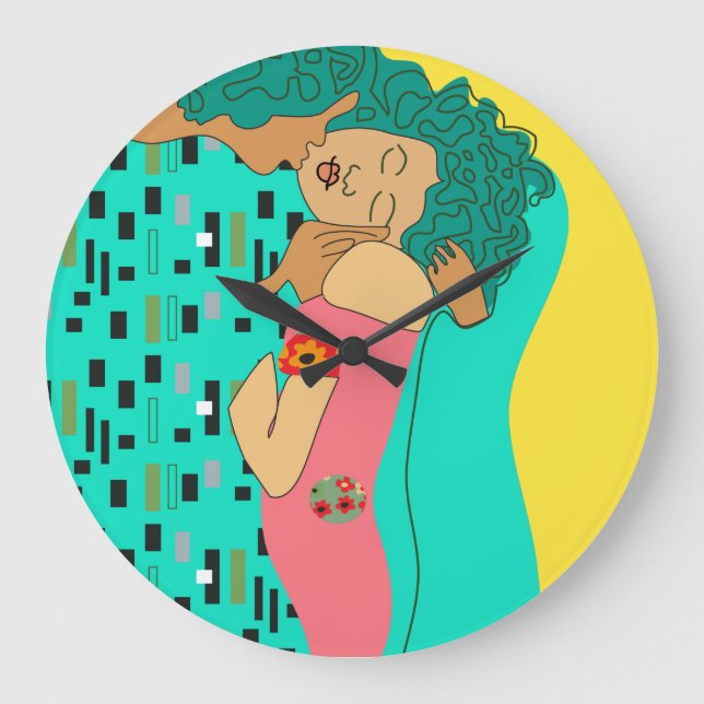 Kiss Kiss Large Clock (Front)