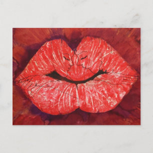 kiss & libs postcard