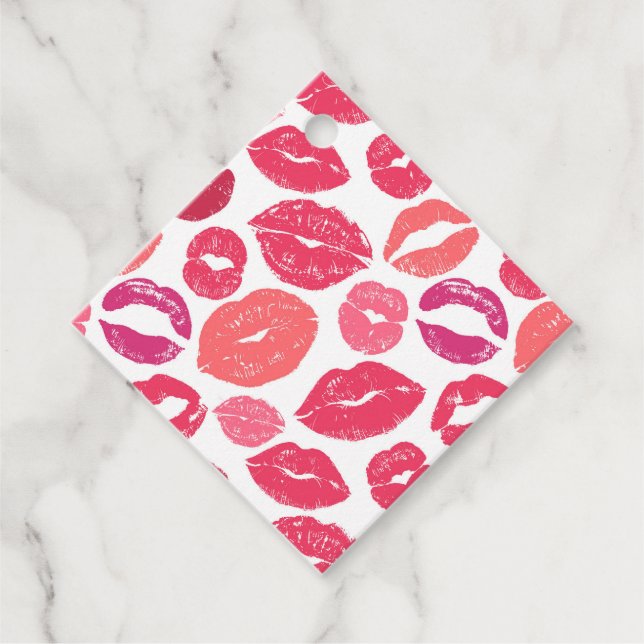 Kiss Lips Love Favour Tags (Front)