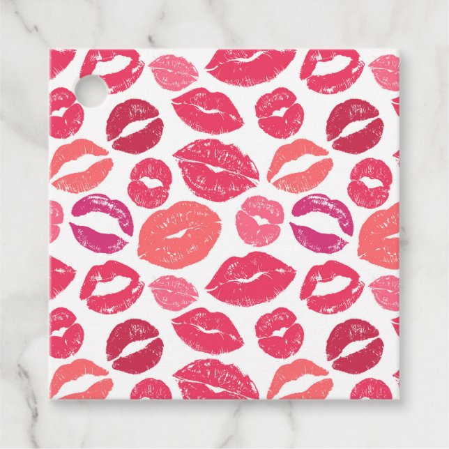Kiss Lips Love Favour Tags (Front)