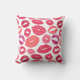 Kiss Lips Love Throw Pillow