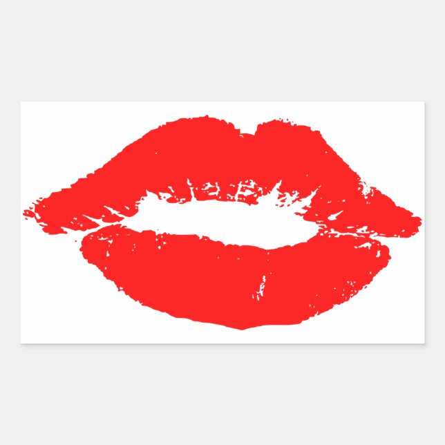 Kiss Lips Red Lipstick Love Passion Valentine Sticker (Front)