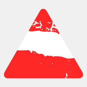 Kiss Lips Red Lipstick Love Passion Valentine Triangle Sticker