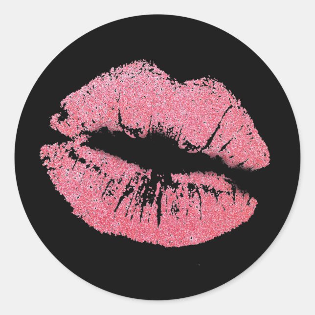 KISS LIPS SPARKLY STICKERS FICHE DE 20 (Devant)