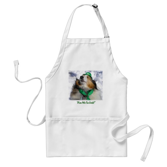 Kiss M e I'm Irish! Adult Apron (Front)
