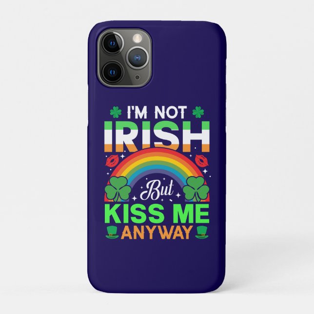 kiss me anyway irish humour design-63942 Case-Mate iPhone case (Back)