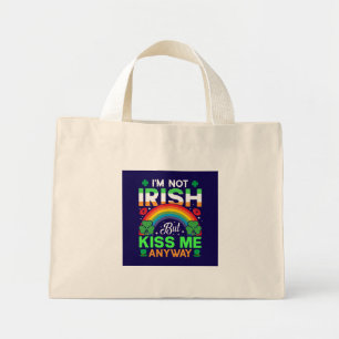 kiss me anyway irish humour design-63942 mini tote bag
