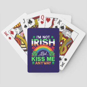 kiss me anyway irish humour design-63942 playing cards