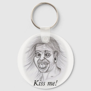Kiss me! - Bleistiftzeichnung Keychain
