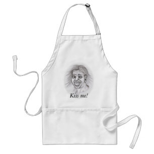 Kiss me! - Bleistiftzeichnung Standard Apron