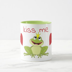 Kiss Me Cute Frog Prince Mug