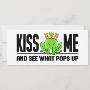 KISS ME Frog invitation, customizable Invitation