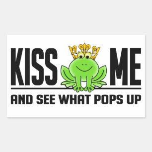 KISS ME Frog stickers