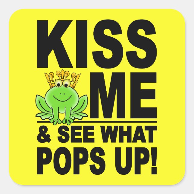KISS ME Frog stickers (Front)
