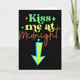 Kiss Me Funny Matching Couples Midnight  Card