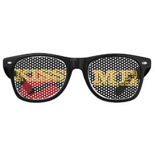 KISS ME Gold retro Shades / Fun Party Lunettes de 
