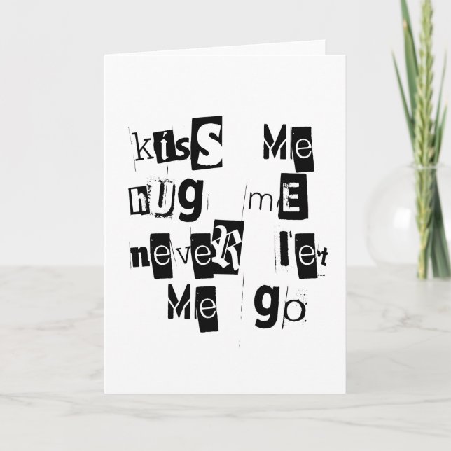 Kiss Me Hug Me Valentine Holiday Card (Front)