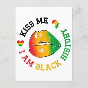 Kiss Me I Am Black History Month African American  Enclosure Card