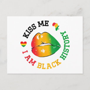 Kiss Me I Am Black History Month African American  Postcard