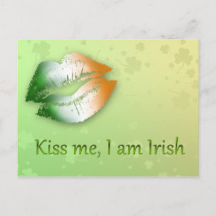 Kiss Me I am Irish - Carte postale