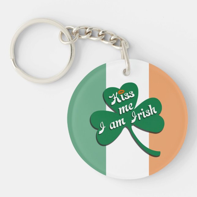 Kiss me I am Irish Keychain (Front)