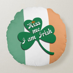Kiss me I am Irish Round Pillow
