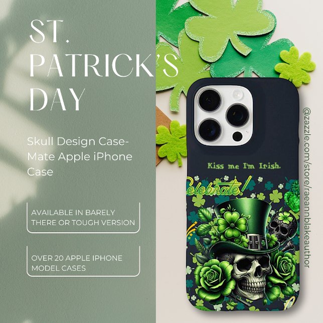 "Kiss Me I m Irish" coque iphone-Coque de crâne (Créateur téléchargé)