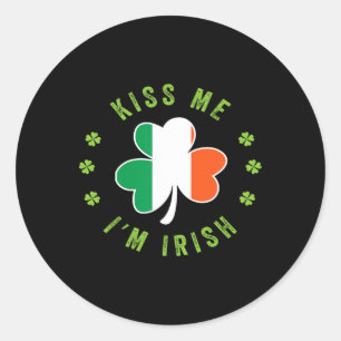 Kiss Me I’m Irish - Hispanic St Patricks Day  Classic Round Sticker