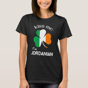 Kiss Me I M Jordanian Shamrock Jordan St. Patrick  T-Shirt