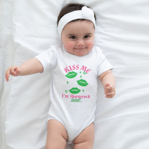 Kiss Me, I’m Shamrock Sweet! St. Patrick's Day Baby Bodysuit