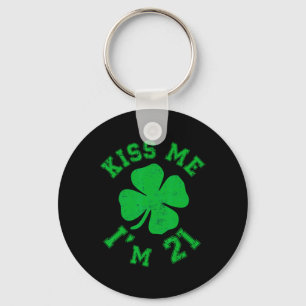 Kiss Me I'm 21 2004 Lucky St. Patrick's Day Shamro Keychain