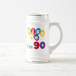Kiss Me I'm 90 Birthday T-shirts and Gifts Beer Stein
