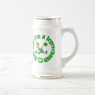 Kiss me I'm a leprechaun Beer Stein