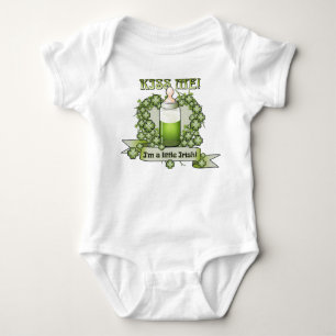 Kiss Me Im A Little Irish Baby T-shirt Bodysuit