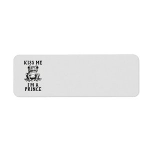 Kiss Me I'm A Prince Return Address Label