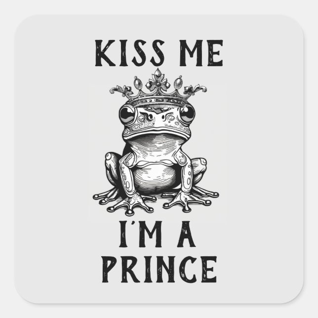 Kiss Me I'm A Prince Sticker (Front)
