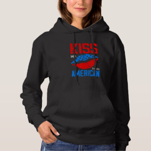 Kiss Me Im American Citizen Usa Flag 4th Of July L Hoodie