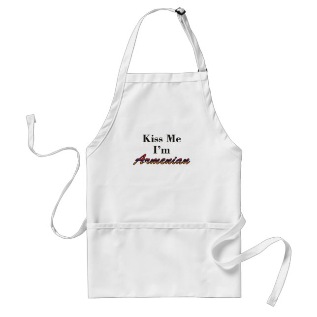 Kiss Me I'm Armenian Standard Apron (Front)