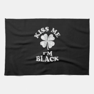 Kiss Me I'm Black T-Shirt Kitchen Towel
