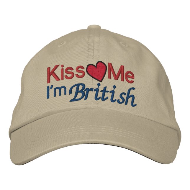 KISS Me I'm British by SRF Embroidered Hat (Front)