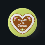 Kiss Me I'm German Gingerbread Heart 1 Inch Round Button<br><div class="desc">Kiss Me I'm German Gingerbread Heart</div>