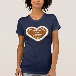 Kiss Me I'm German Gingerbread Heart T-Shirt