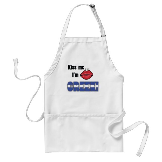 Kiss Me I'm Greek Standard Apron (Front)