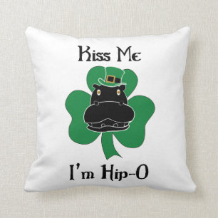 Kiss Me I'm Hip-O Throw Pillow