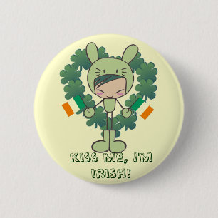 kiss me, I'm irish! 2 Inch Round Button