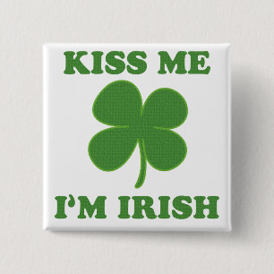 Kiss me i'm Irish 2 Inch Square Button