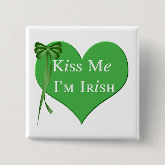 Kiss Me Im Irish 2 Inch Square Button